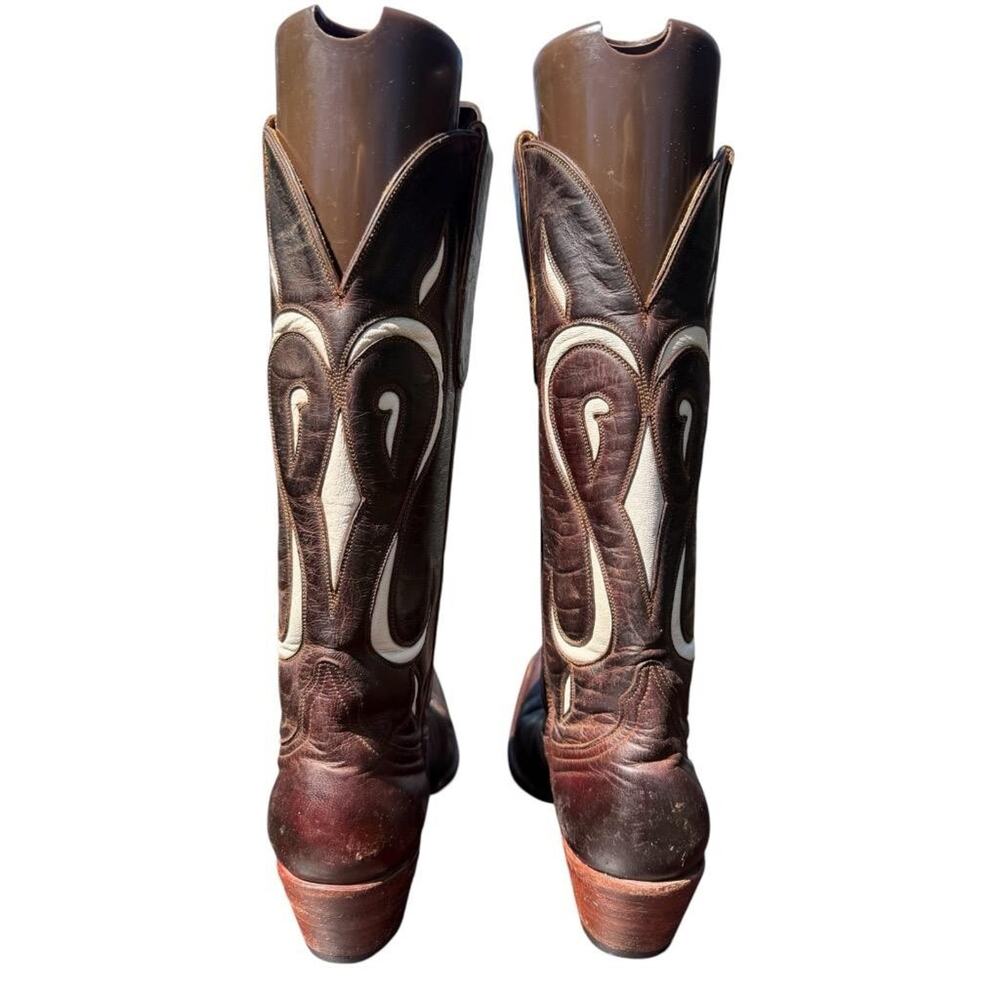 Leddy Vaquero Tall Inlay Western Cowboy Boot Women size 6 B - Picture 4 of 7